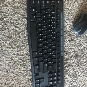 Black logitech keyboard Nd mouse